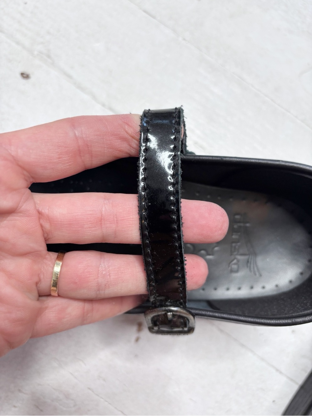 Dansko Marcelle Mary Jane Clogs Black Patent Leather Size 39 - Picture 6 of 11